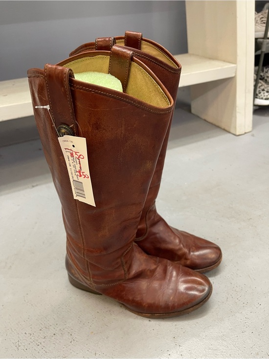 Frye Shoes - Frye Tall Leather Riding Boots - Chestnut Brown